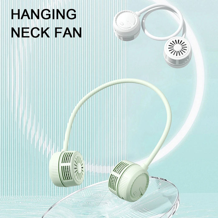 Portable Hanging Neck Fan Bladeless Fan USB Charging Foldable Lightweight Sports Ventilador 3 Speed Air Cooler for Summer Daily