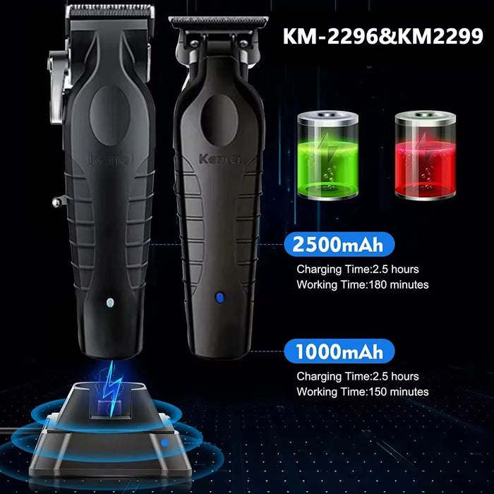 Kemei KM-2296 KM-2299 KM-1102 Professional Hair Clipper Kit Electric Shaver Male Hair Cutting Machine Men’s Cordless Trimmer