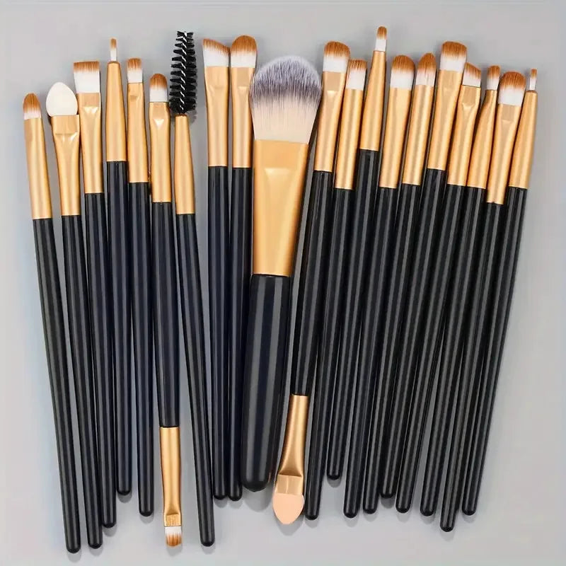 20Pcs Makeup Brushes Set Soft Fluffy  For Cosmetics Foundation Blush Powder Eyeshadow For Kabuki Beauty Blending Makeup Tools