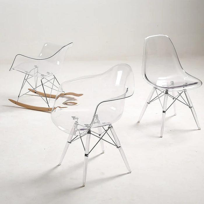 Joylove PC Chair Fashion Simple Transparent Plastic Chair Dining Chair Simple Creative Personality Dining Chair Coffee Chair