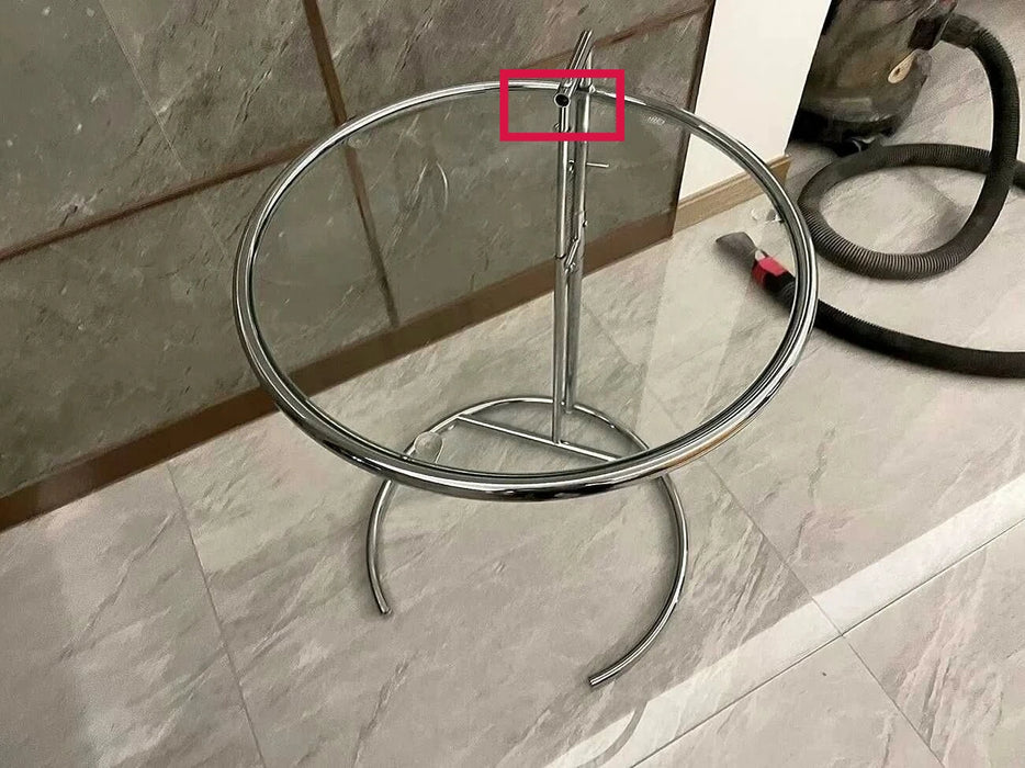 Transparent Tables Glass Creative Lift Coffee Table Simple Sofa Tables Nordic Designer C-Shaped Table Geometric Round Table