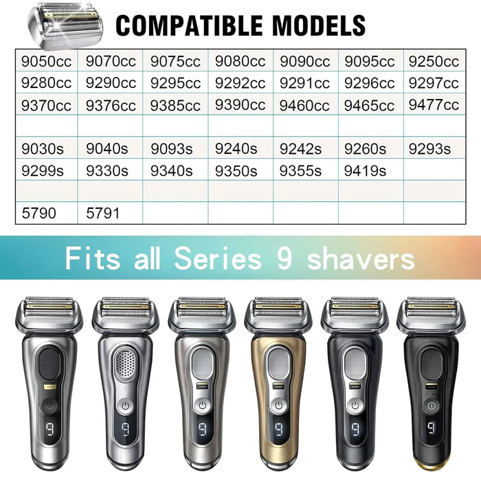 94M Electric Shaver Replacement Head For Braun Series 9 Electric Razors 290cc,9291cc,9370cc,9293s,9385cc,9390cc,9330s,9296cc