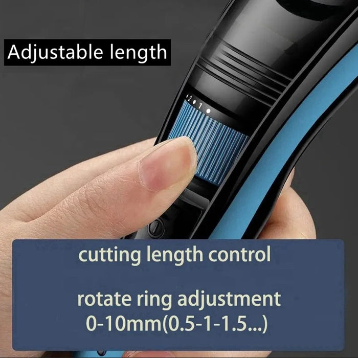 Kemei 0.5-10mm Adjustable Beard Hair Trimmer For Men Rechargeable Mustache Stubble Hair Clipper Face Hair Cutting Machine