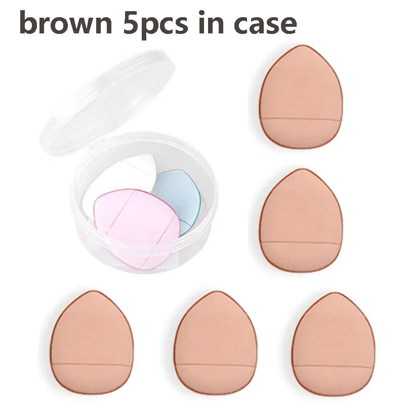 5/10Pcs Mini Finger Puff Foundation Small Air Cushion Powder Sponge Face Concealer BB Cream Cosmetic Applicator Makeup Tools