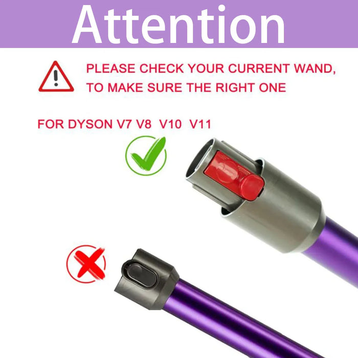 Vacuum Cleaner Extension Rod Replacement, Quick Release Stick, Wand Tube, Compatible with Dyson V7, V8, V10, V11, V15, Straight