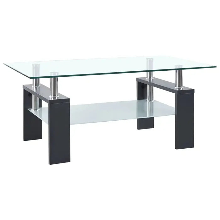 Grey transparent Coffee Table 95x55x40 cm Tempered Glass Nordic Coffee Table for Living Room Table Low side