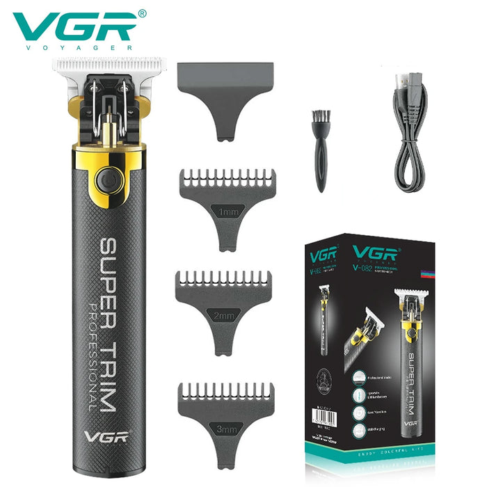 VGR Hair Clipper Professional Hair Trimmer T9 Hair Cutting Machine Household Haircut Machine Rechargeable Trimmer for Men V-082