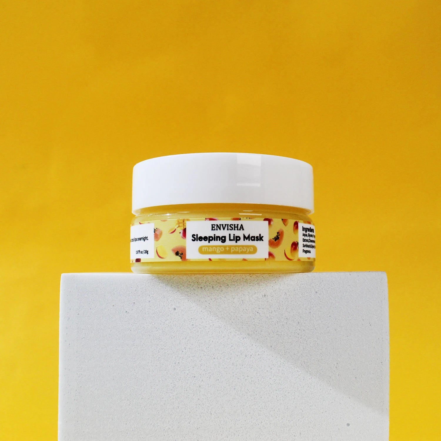 ENVISHA Mango Lip Sleep Mask Night Sleeping Maintenance Moisturizing Fade Lip Lines Nourishing Lip Balm Skin Care Beauty Health