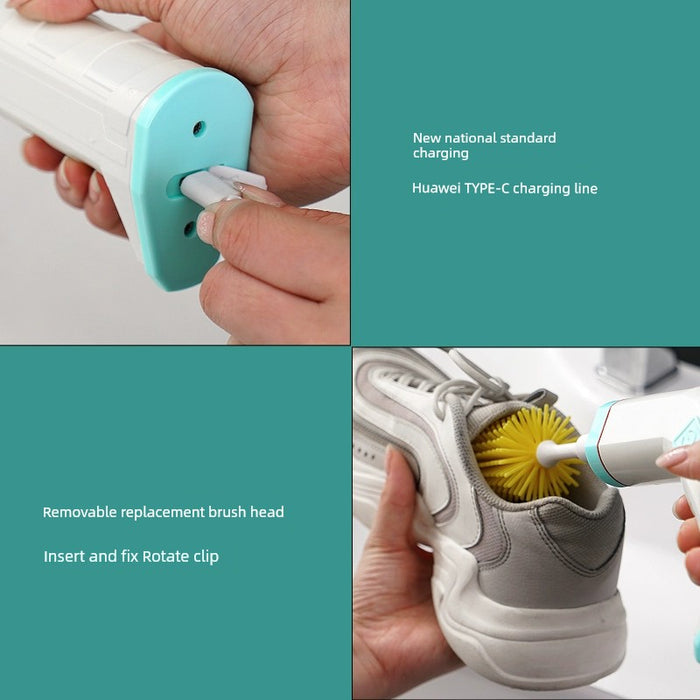 Electric Brush Shoes Machine Brush Silicone Shoes Can Be Brushed inside and outside Handy Gadget Portable Rechargeable Multifunctional Handheld Shoes Cleaning Machine