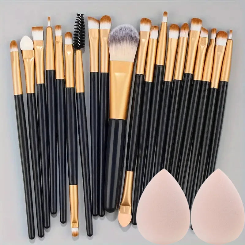 20Pcs Makeup Brushes Set Soft Fluffy  For Cosmetics Foundation Blush Powder Eyeshadow For Kabuki Beauty Blending Makeup Tools
