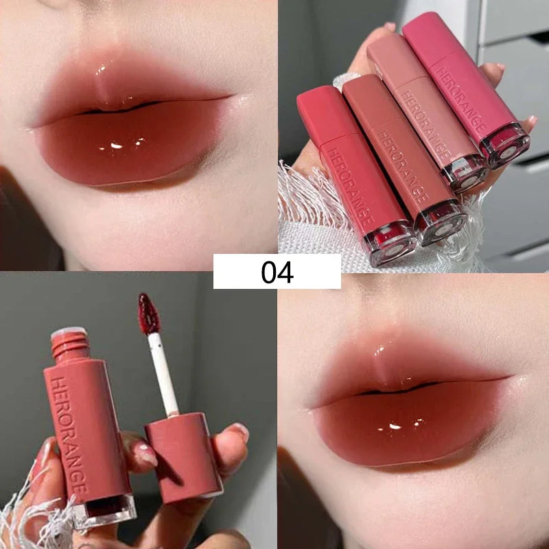 Cloud Mirror Water Light Glass Lip Gloss Ice Tea Lip Glaze Lasting Hydrating Waterproof Transparent Jelly Liquid Lipstick Makeup