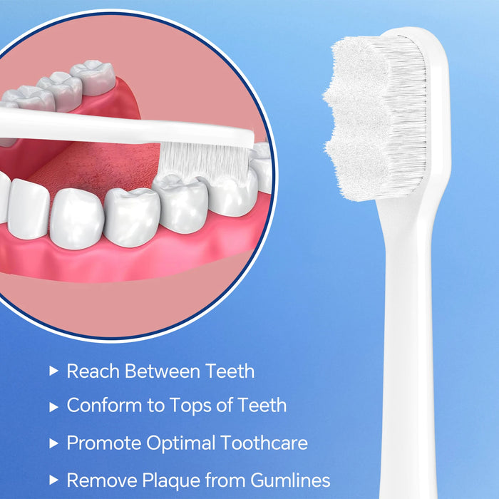 Ultra Soft Brush Heads Compatible with Philips Sonicare Electric Toothbrush for Sensitive Teeth and Gums Care with Nano Bristles