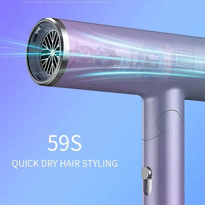 Portable high speed quick drying Mini Salon 2-in-1 hair dryer Foldable household ion intelligent temperature control hair dryer