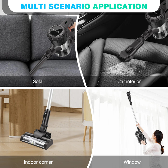 DayPlus 3 IN 1 Cordless Vacuum Cleaner 3800W Hoover Upright Lightweight Handheld Bagless Stick Vacuum Cleaner Brushless 30KPA