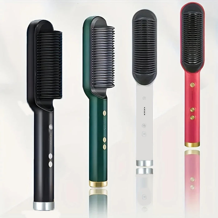 1PC-Hair Straightening Comb, Plug Type, Adjustable Temperature, Anti-scald Design, Improve Frizzy Hair