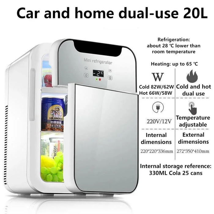 12V 220V 20L Car Refrigerator Car Home Dual Use Mini Breast Milk Mini Refrigerator Single Use In Student Dormitory