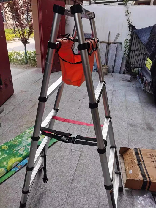 1.4+1.4M Folding Ladder Stainless Steel Scaffolding  Stairs Portable Ladder Scales for Home Telescopic Engineering Step Stool