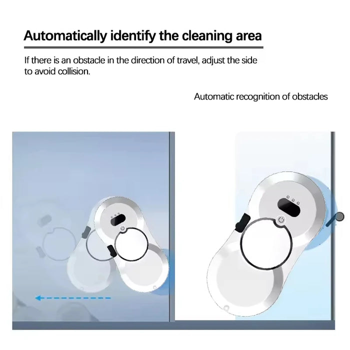 Electric Window Cleaning Robot with Water Spray and Mop Function for Glass Cleaning