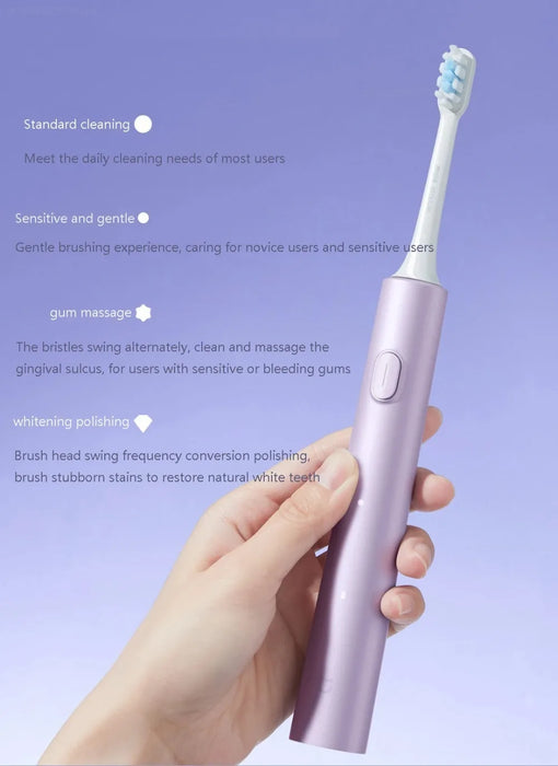 XIAOMI Mijia Sonic Electric Toothbrush T302 With 4 Brush Heads IPX8 Waterproof Wireless Charging 4 Modes Cleaning Tooth Brushes