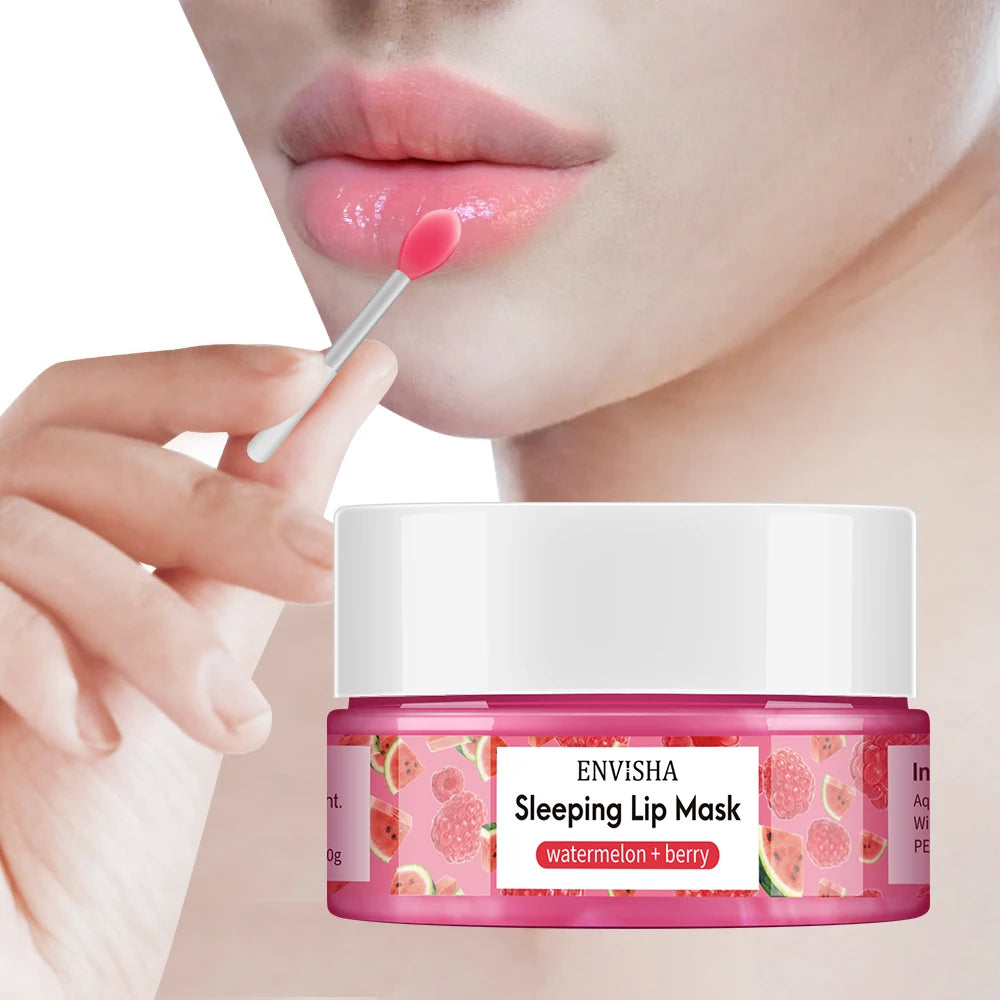 ENVISHA Mango Lip Sleep Mask Night Sleeping Maintenance Moisturizing Fade Lip Lines Nourishing Lip Balm Skin Care Beauty Health