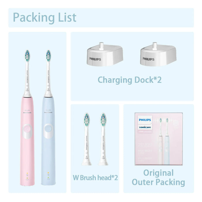 Philips Sonicare Electric Toothbrush 4300 HX6805 2 pieces per pack recahrgeable Pressure sensor