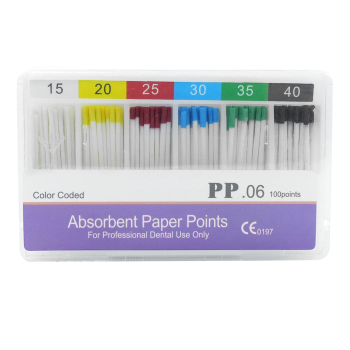 WELLCK 1 Box Dental Absorbent Paper Points Sterile Mixed Sizes 02 04 06 Taper 15-40# For Dentist Use Dentistry Materials