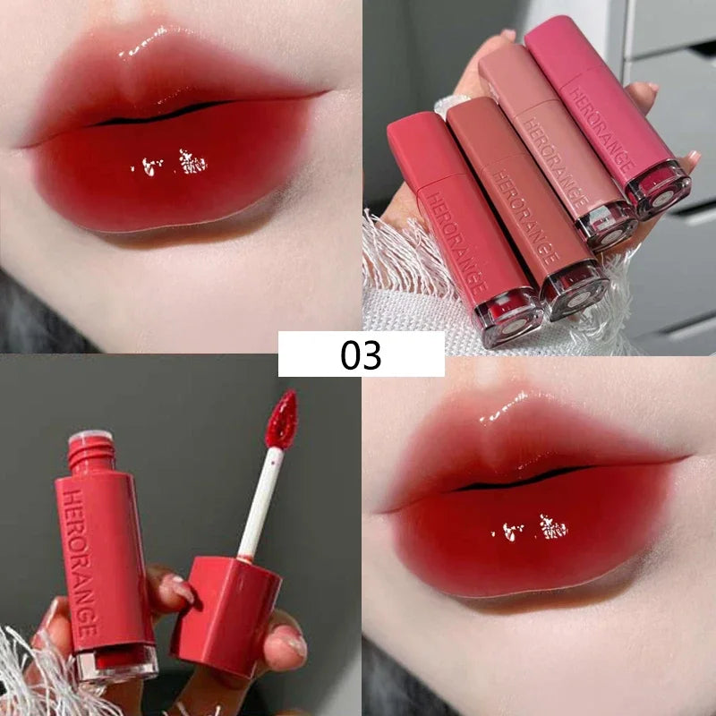 Cloud Mirror Water Light Glass Lip Gloss Ice Tea Lip Glaze Lasting Hydrating Waterproof Transparent Jelly Liquid Lipstick Makeup