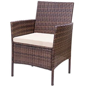 Patio Furniture 4 Pieces Conversation Sets Outdoor Wicker Rattan Chairs Garden Backyard Balcony Porch Poolside loveseat with