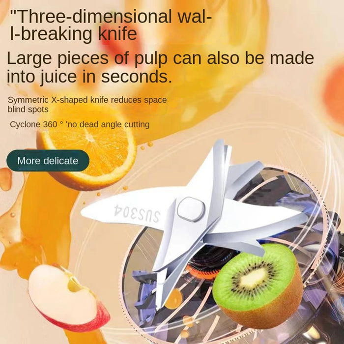 New Portable Fruit Juice Blenders Summer Personal Electric Mini Bottle Home USB 6 Blades Juicer Cup Machine For Kitchen