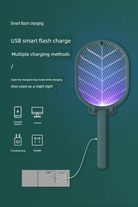 Cheap USB Charging Electric Mosquito Swatter Purple Light Mosquito Trap Mosquito Killer 2-in-1 Electric Mosquito Swatter Household Mosquito Killer