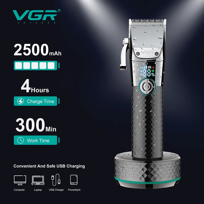 Professional  Adjust Hair Trimmer For Men Finishing Electric Fade Hair Clipper Beard Rechargeable Hair Cutter Machine