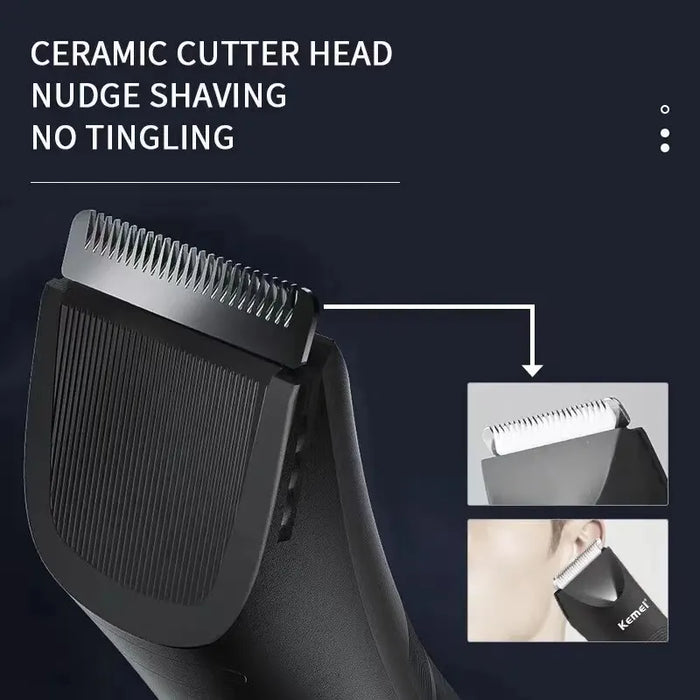 Kemei KM-1838 Groin Area Hair Trimmer Lawn Mower Ceramic Blade Waterproof Wet Dry Clippers Pubic Armpit Body Hair Hygiene Razor