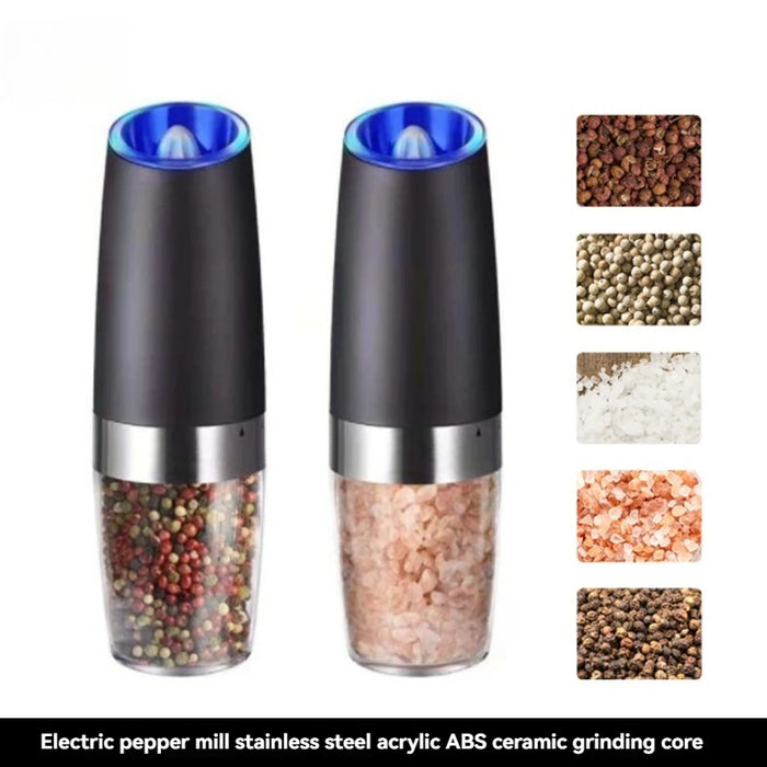 Electric Pepper Mill Stainless Steel Automatic Gravity Induction Salt and Pepper Grinder Adjustable Coarseness Grinder Tools