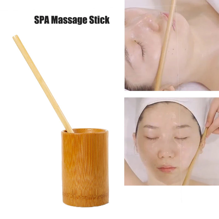 Bamboo Guasha Massage Stick Natural Wood Bamboo Massager for Body Gouache Therapy Maderoterapia Scraping Tools Back Pain Relief