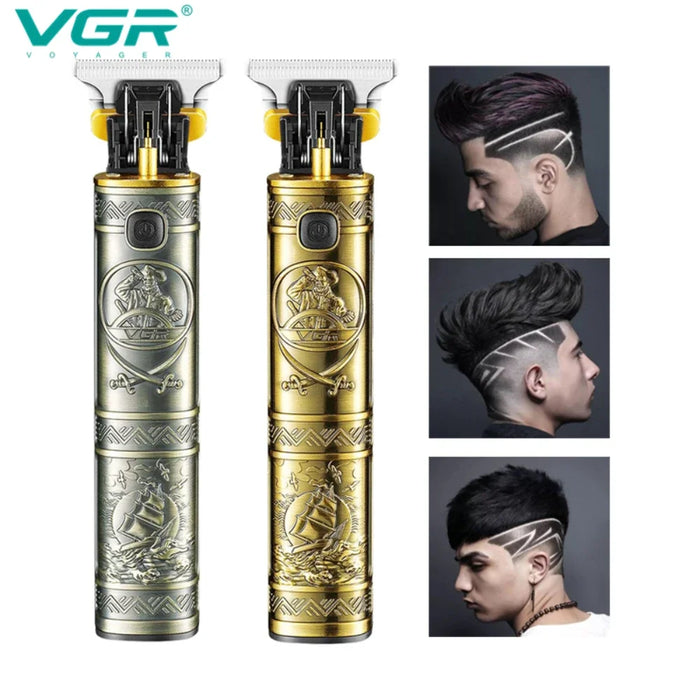 Original VGR Hair Clipper Cordless Trimmer Barber Professional Barber Metal Hair Trimmer Men's Trimmer