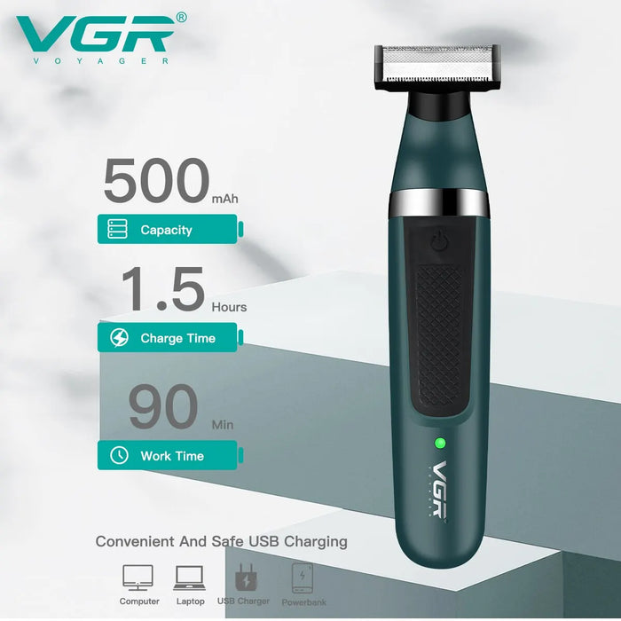 VGR Electric Shaver Hair Trimmer Professional 2 in 1 Shaver Razor Waterproof Beard Trimmer Household Hair Shaving for Men V-393