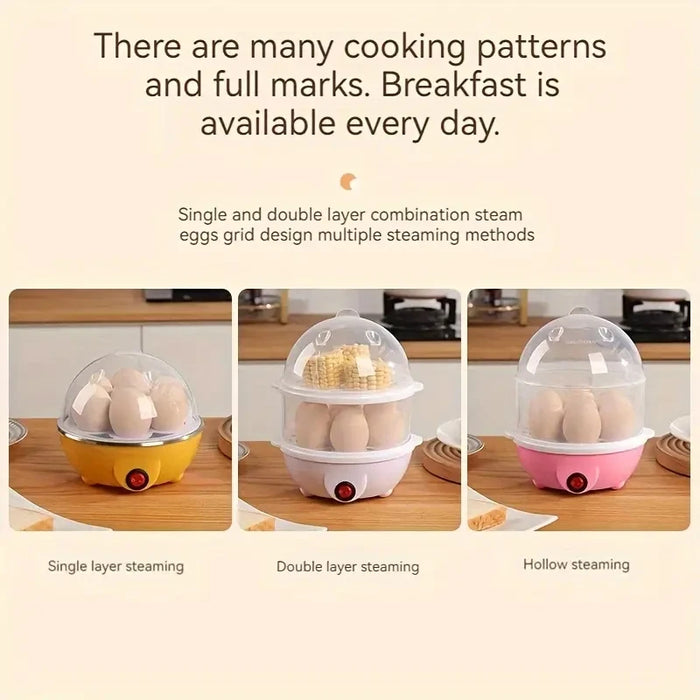 220V Multifunctional Electric Egg Boiler Double Layers Egg Cooker Mini Steamer Poacher Kitchen Cooking Breakfast Machine