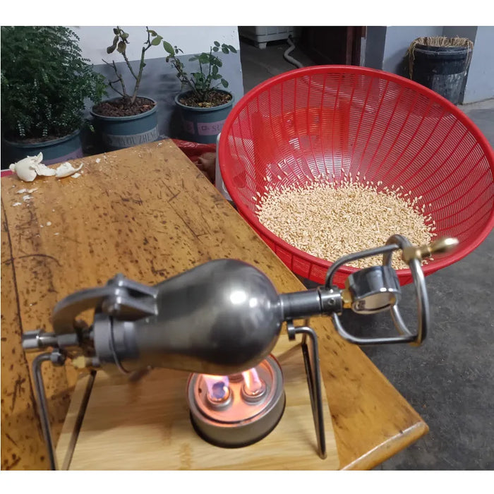 304 Stainless Steel Household Mini Popcorn Machine Explosion Cereal Amplifier Small Household Hand Crank Popcorn Machine