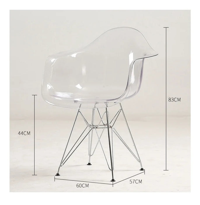 Joylove PC Chair Fashion Simple Transparent Plastic Chair Dining Chair Simple Creative Personality Dining Chair Coffee Chair