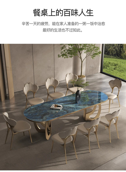 luxury Kitcjen Dining Table Set 6 People Desk legs metal Marble Dining Table Coffee Multifunctional mesa comedor home furniture