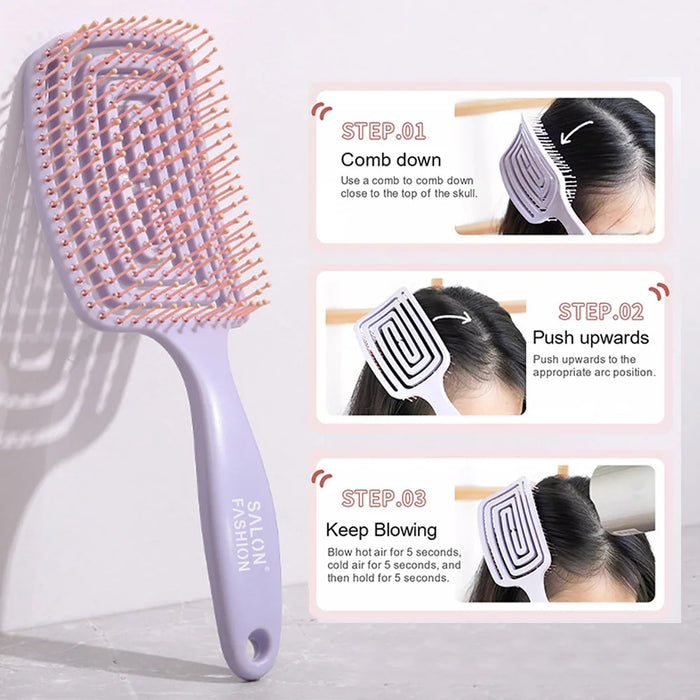 Hollowing Out Hairbrush Scalp Massage Comb Air Cushion Comb Tangled Hair Comb Ventilation Massage Comb Barber Styling Tool