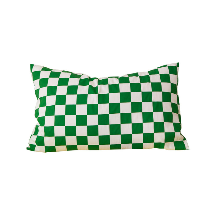 Simple Style Chessboard Plaid Cotton Pillowcase